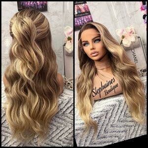 Human Hair Blended Lace Front Wig